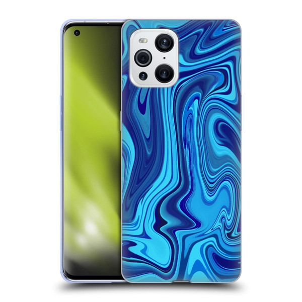 Suzan Lind Marble Blue Soft Gel Case for OPPO Find X3 / Pro