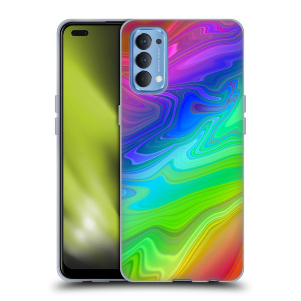 Suzan Lind Marble Rainbow Soft Gel Case for OPPO Reno 4 5G