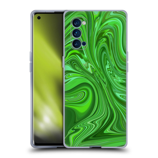 Suzan Lind Marble Emerald Green Soft Gel Case for OPPO Reno 4 Pro 5G