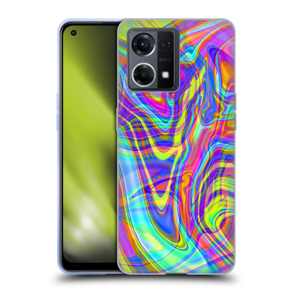 Suzan Lind Marble Illusion Rainbow Soft Gel Case for OPPO Reno8 4G