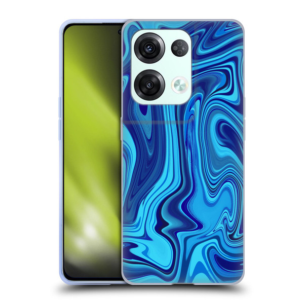Suzan Lind Marble Blue Soft Gel Case for OPPO Reno8 Pro