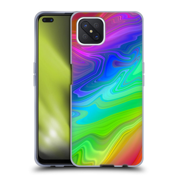Suzan Lind Marble Rainbow Soft Gel Case for OPPO Reno4 Z 5G