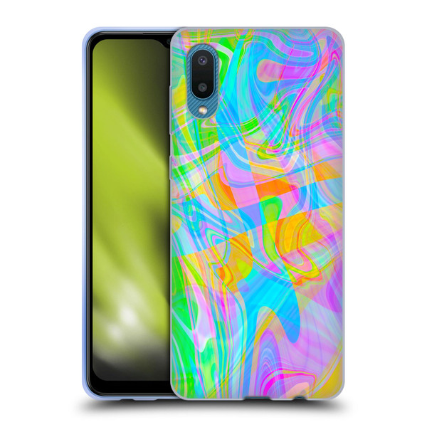 Suzan Lind Marble Abstract Rainbow Soft Gel Case for Samsung Galaxy A02/M02 (2021)