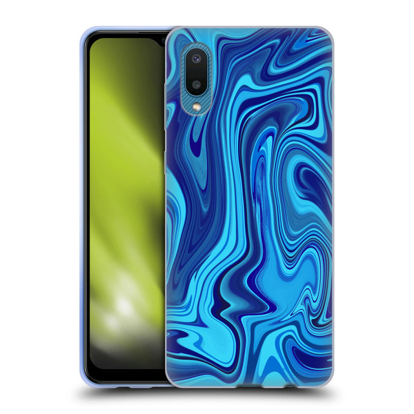 Suzan Lind Marble Blue Soft Gel Case for Samsung Galaxy A02/M02 (2021)