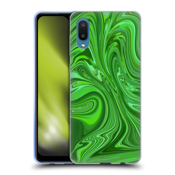 Suzan Lind Marble Emerald Green Soft Gel Case for Samsung Galaxy A02/M02 (2021)