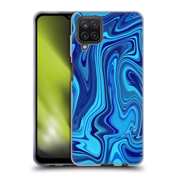 Suzan Lind Marble Blue Soft Gel Case for Samsung Galaxy A12 (2020)