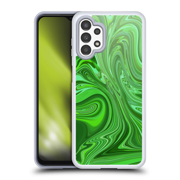Suzan Lind Marble Emerald Green Soft Gel Case for Samsung Galaxy A13 (2022)