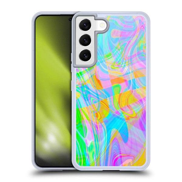Suzan Lind Marble Abstract Rainbow Soft Gel Case for Samsung Galaxy S22 5G