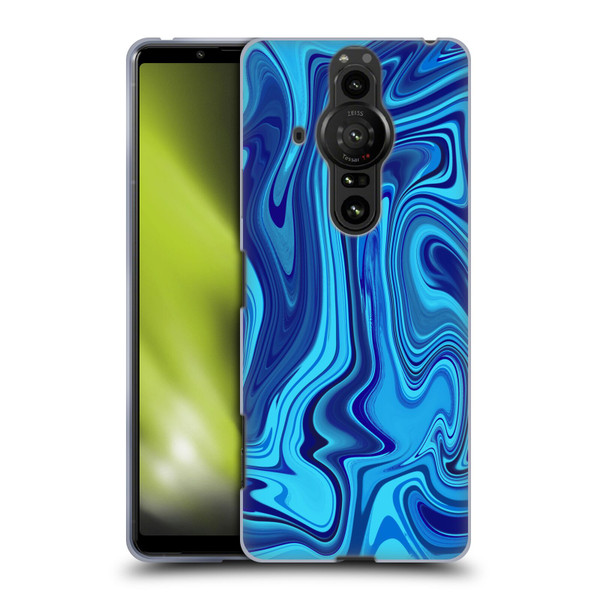 Suzan Lind Marble Blue Soft Gel Case for Sony Xperia Pro-I