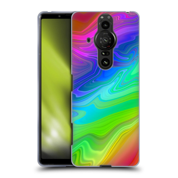 Suzan Lind Marble Rainbow Soft Gel Case for Sony Xperia Pro-I