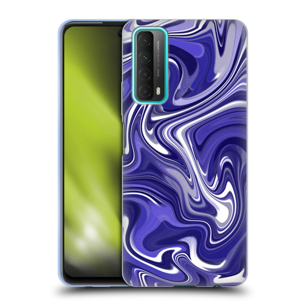 Suzan Lind Marble 2 Dark Violet Soft Gel Case for Huawei P Smart (2021)