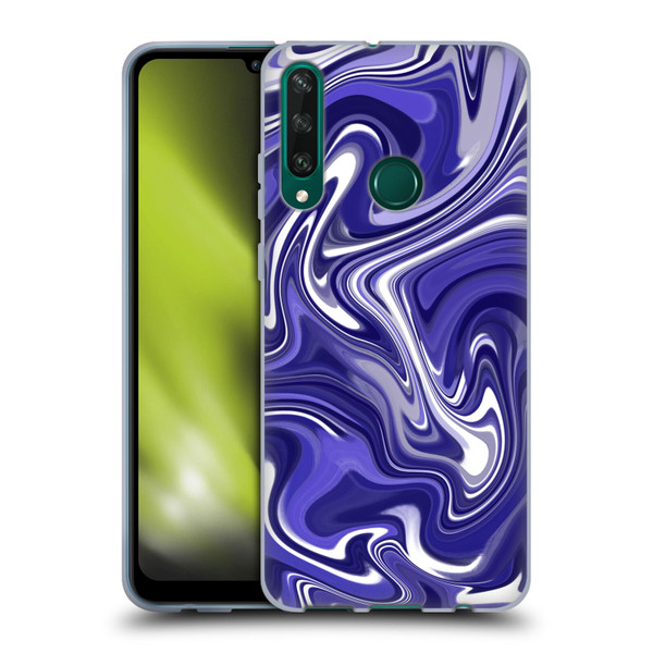 Suzan Lind Marble 2 Dark Violet Soft Gel Case for Huawei Y6p