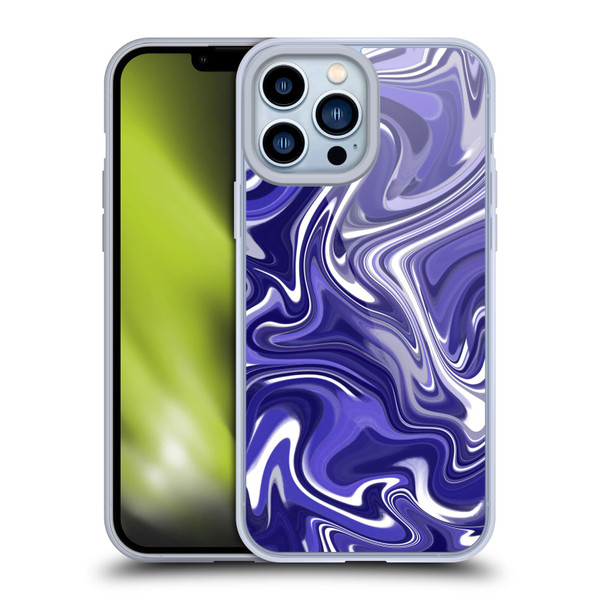 Suzan Lind Marble 2 Dark Violet Soft Gel Case for Apple iPhone 13 Pro Max