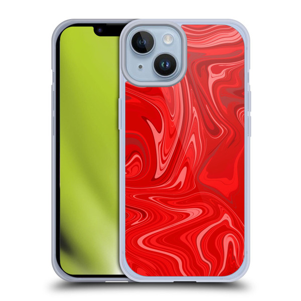 Suzan Lind Marble 2 Red Soft Gel Case for Apple iPhone 14