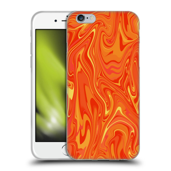 Suzan Lind Marble 2 Orange Soft Gel Case for Apple iPhone 6 / iPhone 6s