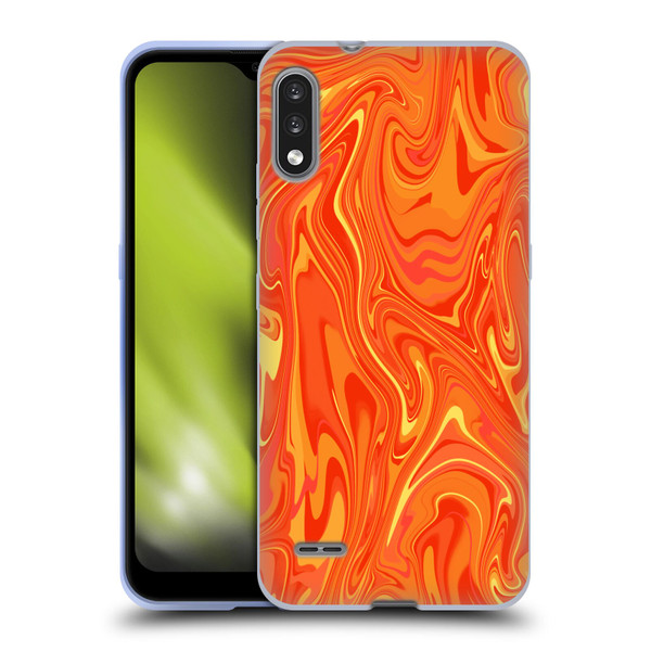 Suzan Lind Marble 2 Orange Soft Gel Case for LG K22