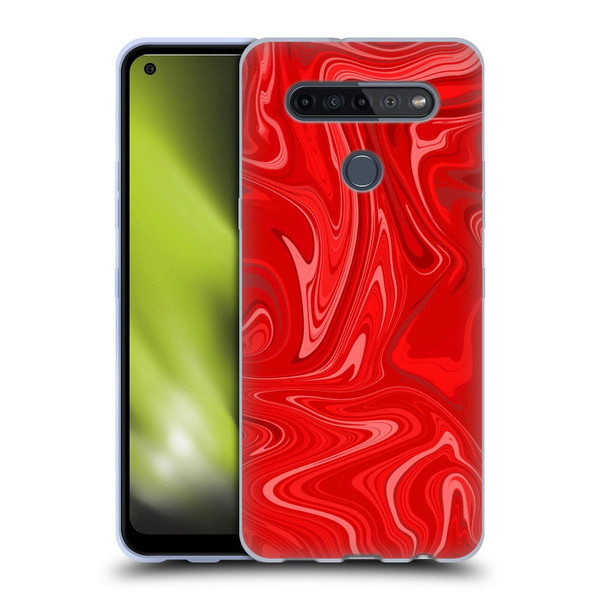Suzan Lind Marble 2 Red Soft Gel Case for LG K51S