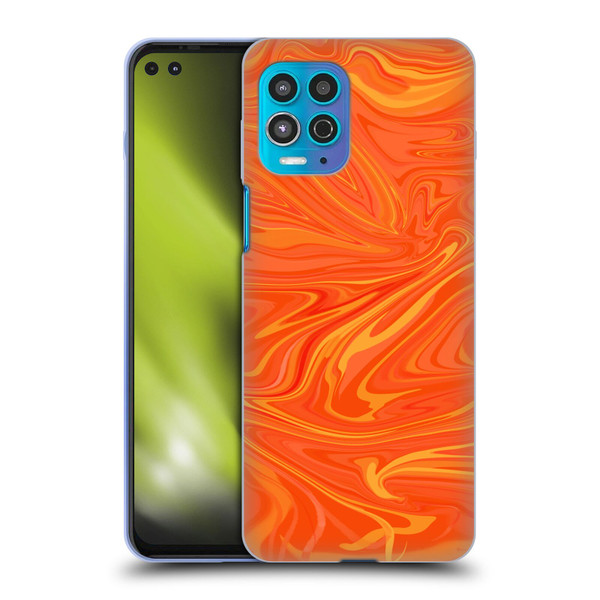 Suzan Lind Marble 2 Honey Orange Soft Gel Case for Motorola Moto G100