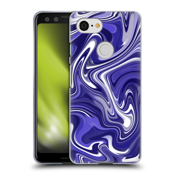 Suzan Lind Marble 2 Dark Violet Soft Gel Case for Google Pixel 3
