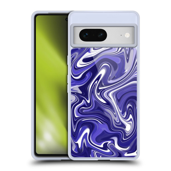 Suzan Lind Marble 2 Dark Violet Soft Gel Case for Google Pixel 7