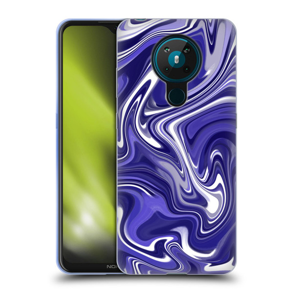 Suzan Lind Marble 2 Dark Violet Soft Gel Case for Nokia 5.3