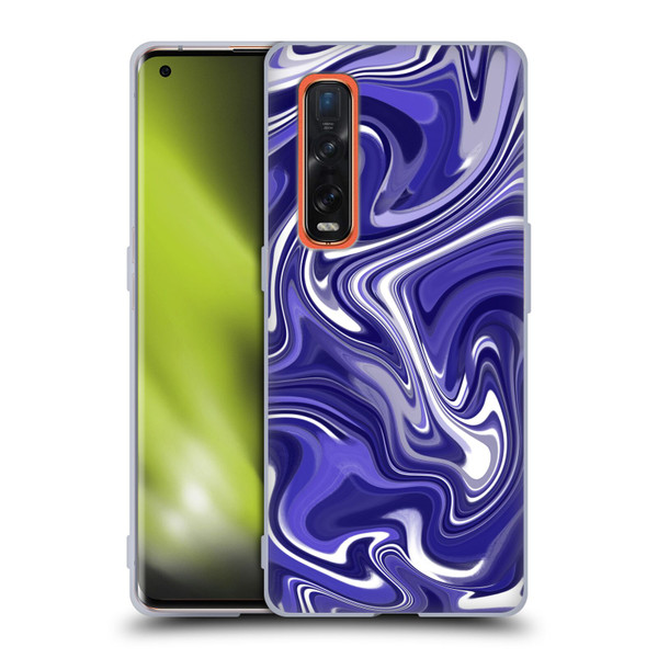 Suzan Lind Marble 2 Dark Violet Soft Gel Case for OPPO Find X2 Pro 5G