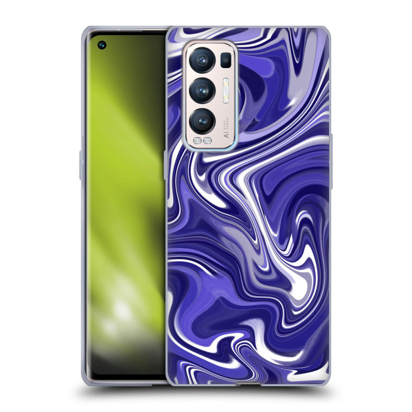 Suzan Lind Marble 2 Dark Violet Soft Gel Case for OPPO Find X3 Neo / Reno5 Pro+ 5G