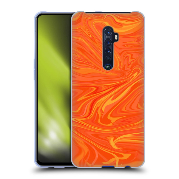 Suzan Lind Marble 2 Honey Orange Soft Gel Case for OPPO Reno 2