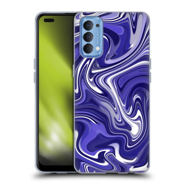 Suzan Lind Marble 2 Dark Violet Soft Gel Case for OPPO Reno 4 5G