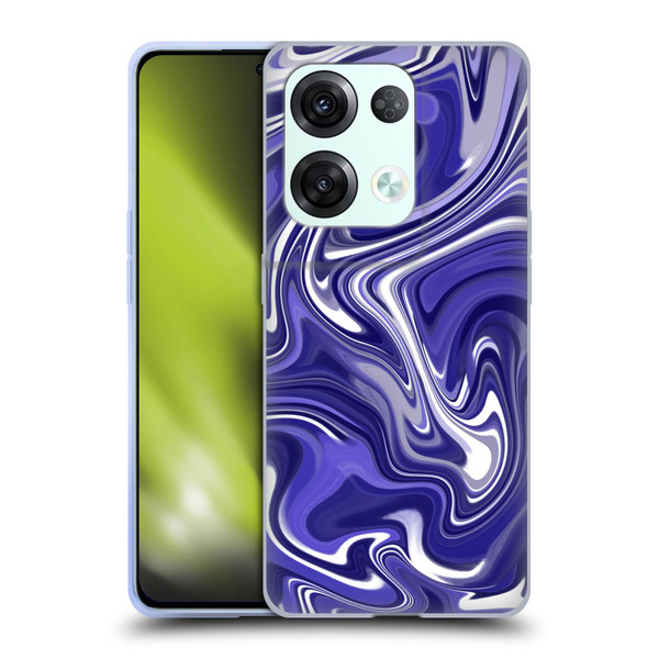 Suzan Lind Marble 2 Dark Violet Soft Gel Case for OPPO Reno8 Pro