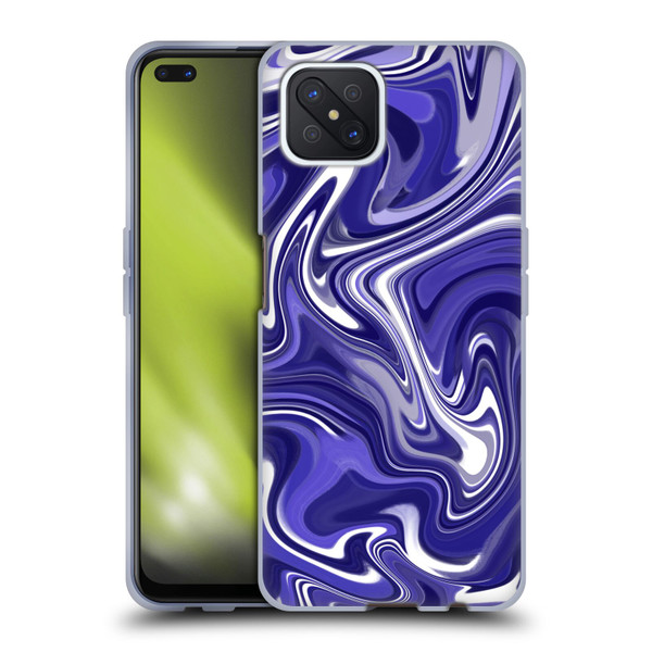 Suzan Lind Marble 2 Dark Violet Soft Gel Case for OPPO Reno4 Z 5G