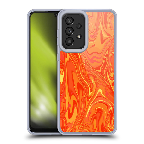 Suzan Lind Marble 2 Orange Soft Gel Case for Samsung Galaxy A33 5G (2022)