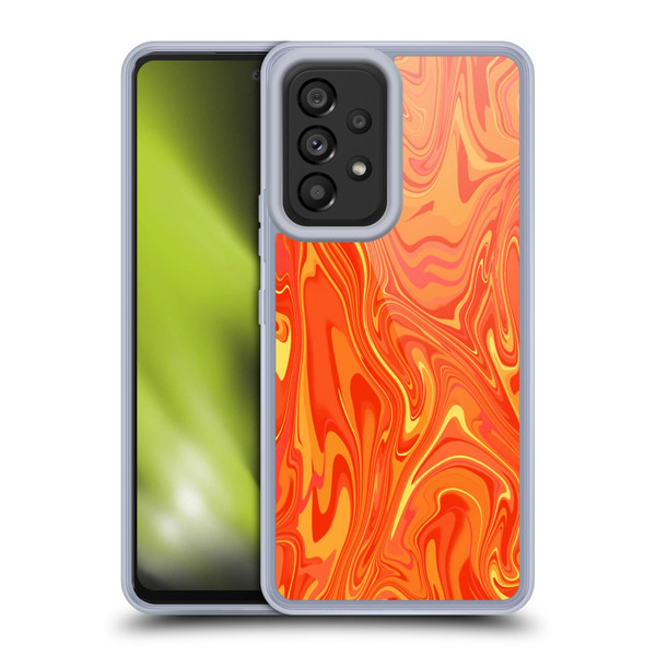 Suzan Lind Marble 2 Orange Soft Gel Case for Samsung Galaxy A53 5G (2022)