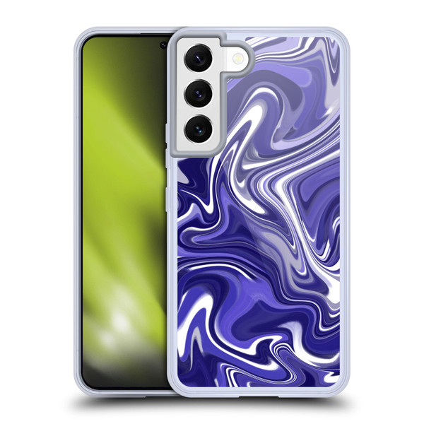 Suzan Lind Marble 2 Dark Violet Soft Gel Case for Samsung Galaxy S22 5G