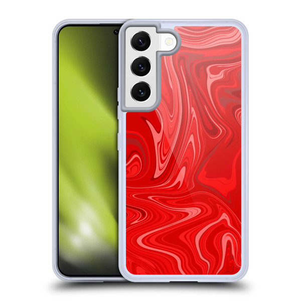 Suzan Lind Marble 2 Red Soft Gel Case for Samsung Galaxy S22 5G