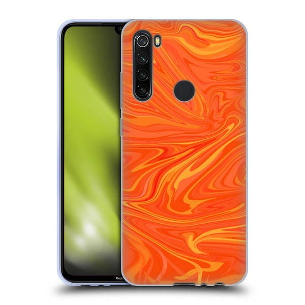 Suzan Lind Marble 2 Honey Orange Soft Gel Case for Xiaomi Redmi Note 8T