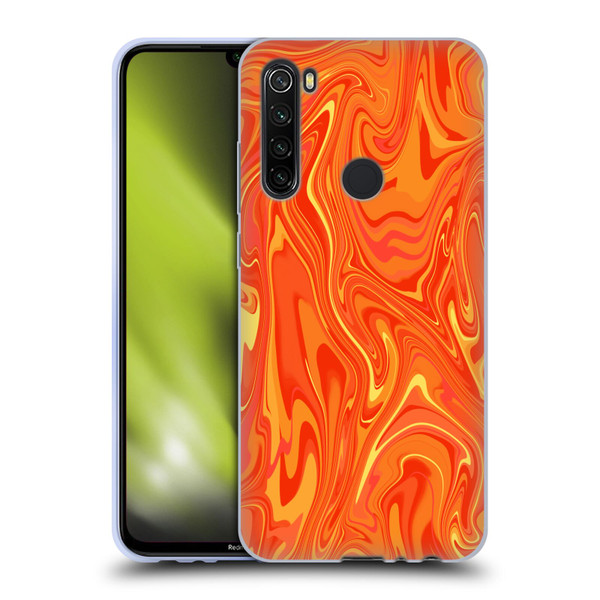 Suzan Lind Marble 2 Orange Soft Gel Case for Xiaomi Redmi Note 8T