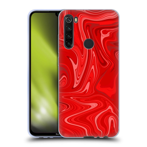 Suzan Lind Marble 2 Red Soft Gel Case for Xiaomi Redmi Note 8T