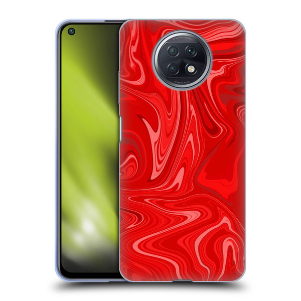 Suzan Lind Marble 2 Red Soft Gel Case for Xiaomi Redmi Note 9T 5G