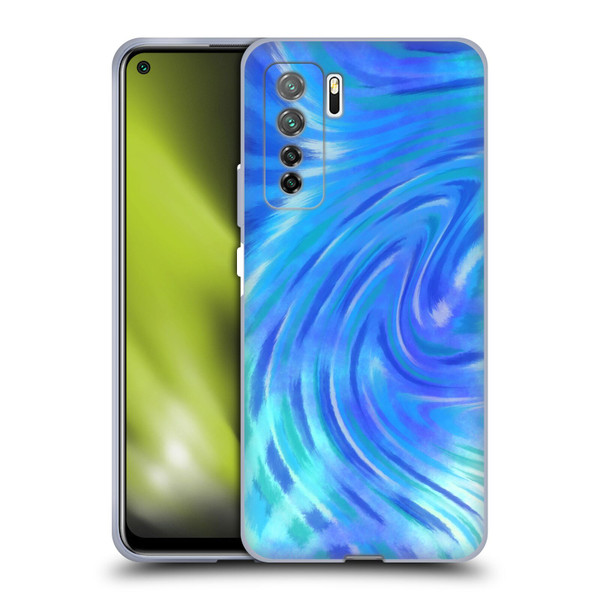 Suzan Lind Tie Dye 2 Deep Blue Soft Gel Case for Huawei Nova 7 SE/P40 Lite 5G