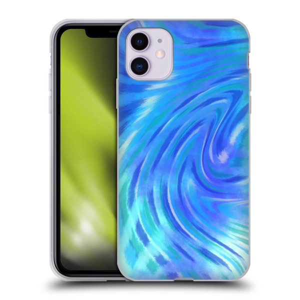 Suzan Lind Tie Dye 2 Deep Blue Soft Gel Case for Apple iPhone 11