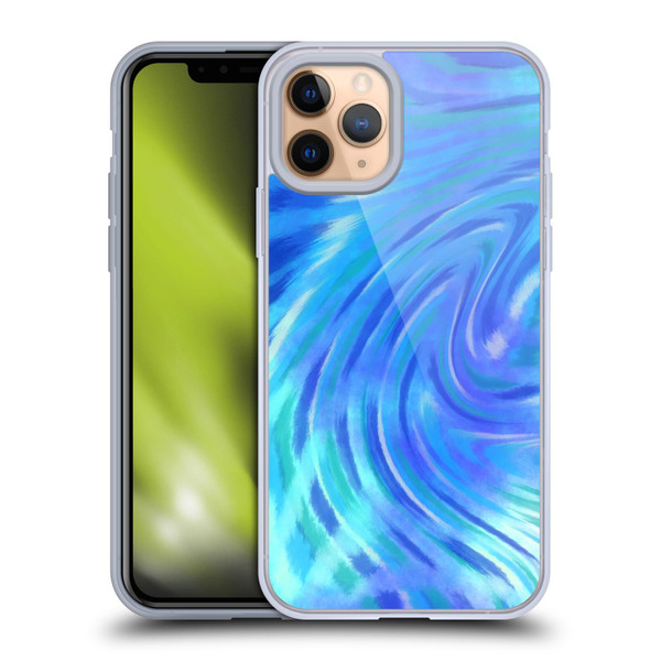 Suzan Lind Tie Dye 2 Deep Blue Soft Gel Case for Apple iPhone 11 Pro