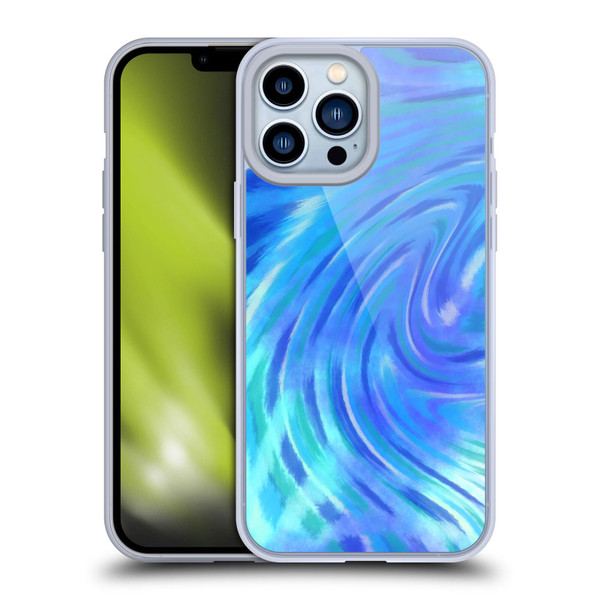 Suzan Lind Tie Dye 2 Deep Blue Soft Gel Case for Apple iPhone 13 Pro Max