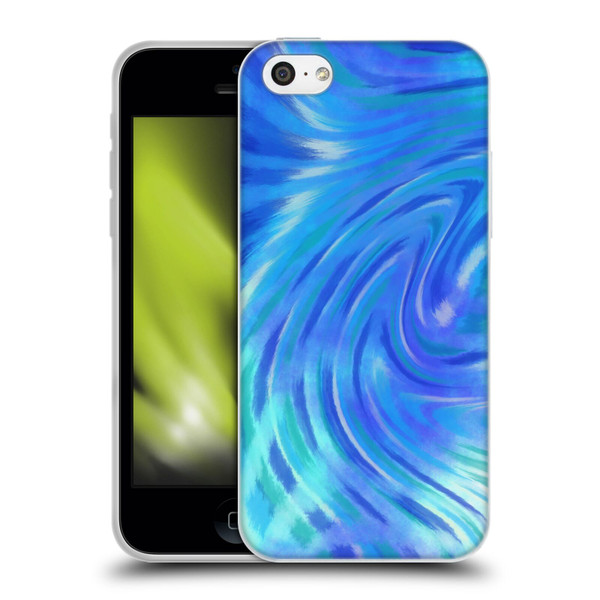 Suzan Lind Tie Dye 2 Deep Blue Soft Gel Case for Apple iPhone 5c