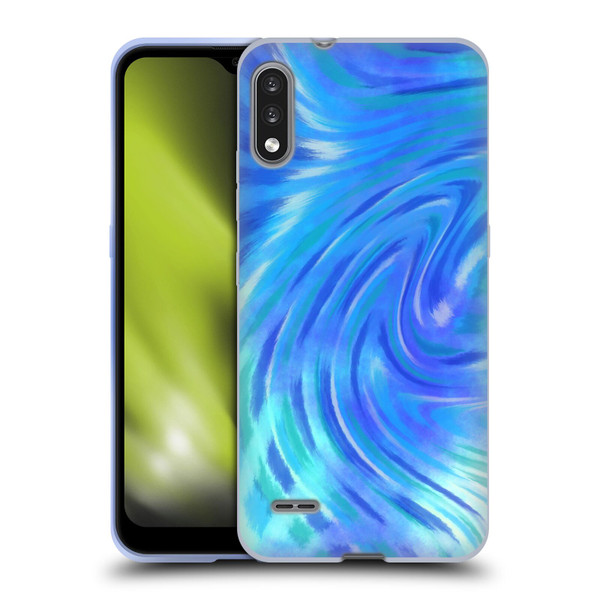 Suzan Lind Tie Dye 2 Deep Blue Soft Gel Case for LG K22