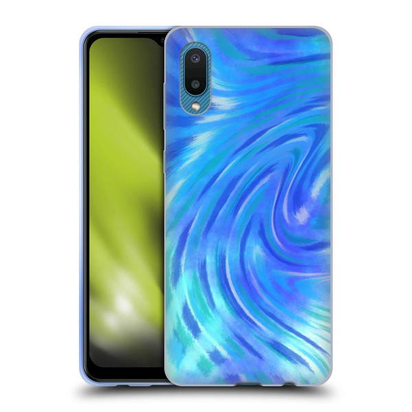 Suzan Lind Tie Dye 2 Deep Blue Soft Gel Case for Samsung Galaxy A02/M02 (2021)