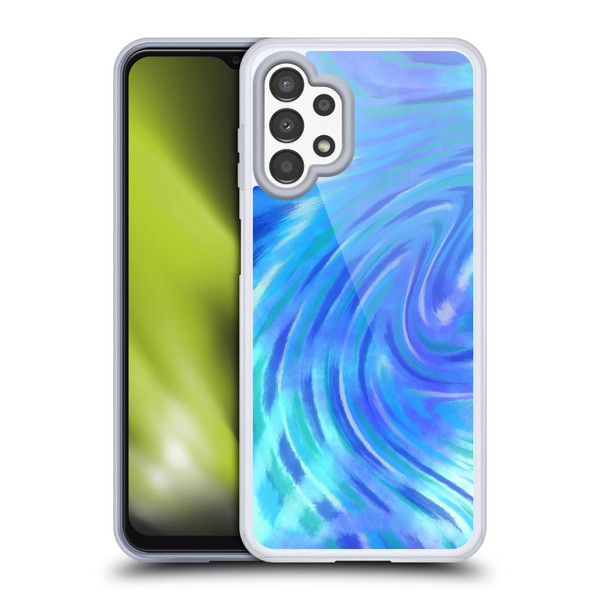 Suzan Lind Tie Dye 2 Deep Blue Soft Gel Case for Samsung Galaxy A13 (2022)