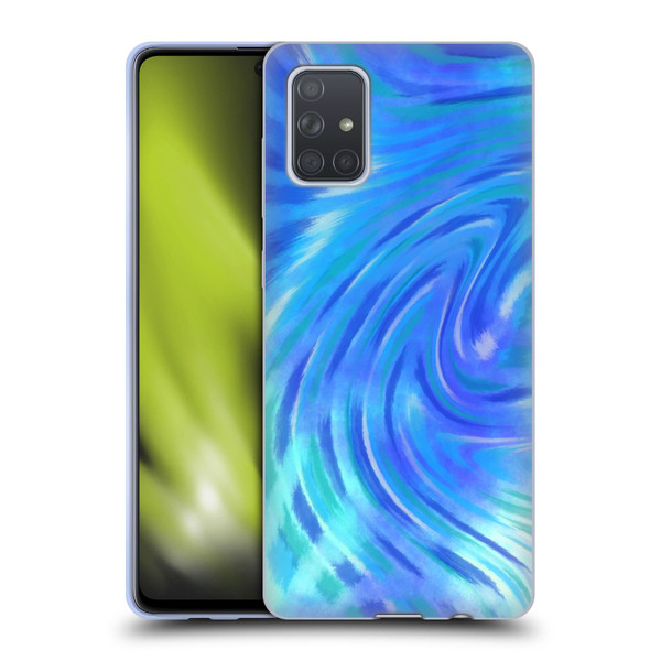 Suzan Lind Tie Dye 2 Deep Blue Soft Gel Case for Samsung Galaxy A71 (2019)