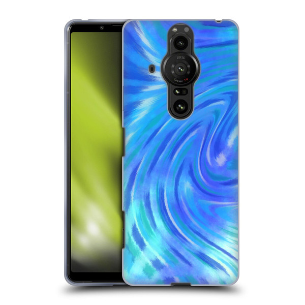 Suzan Lind Tie Dye 2 Deep Blue Soft Gel Case for Sony Xperia Pro-I