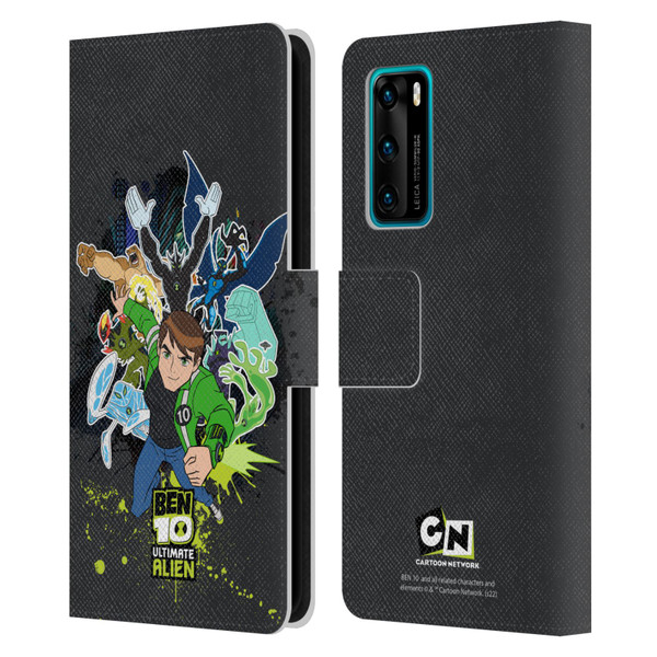 Ben 10: Ultimate Alien Graphics Character Art Leather Book Wallet Case Cover For Huawei P40 5G